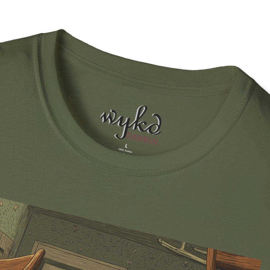 Cat Meme T-Shirt — "WHY?!" Funny Wide-Eyed Cat Graphic Tee