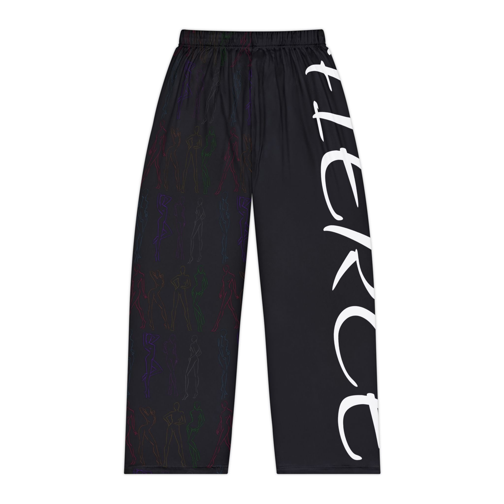 Pajama Pants – Fierce Dreams Black Side Script Loungewear for Women