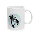 Palm Tree Mug — Tropical Sunrise Ceramic Coffee Cup (11oz, 15oz)