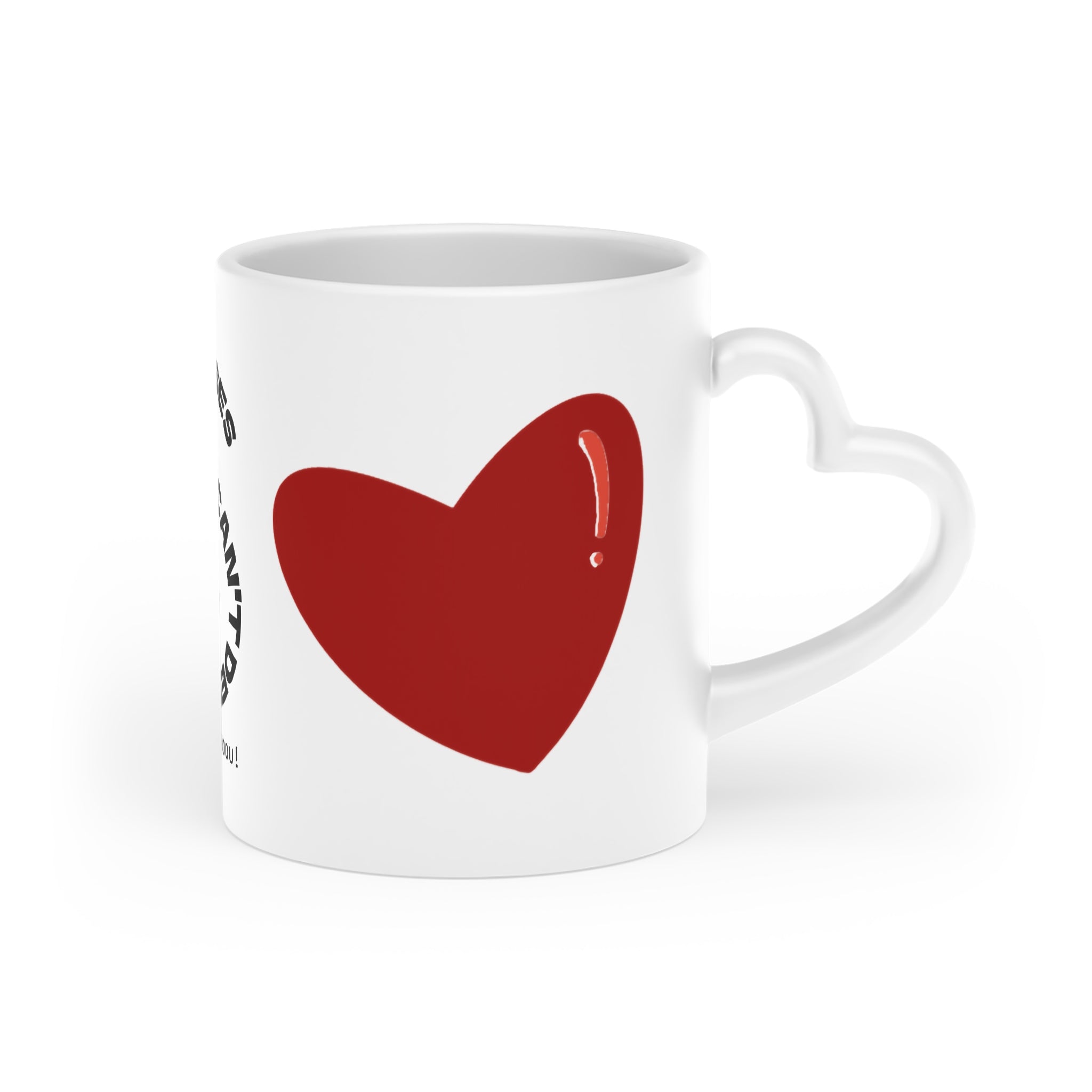 Heart-Shaped Mug — "I Can’t Decide Between Coffee or Kisses" Romantic Coffee Cup