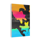 Abstract Rainbow Splash Satin Canvas Print - Stretched Wall Art