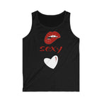 Sexy Red Lip Graphic Tank Top — Men's Casual Tank
