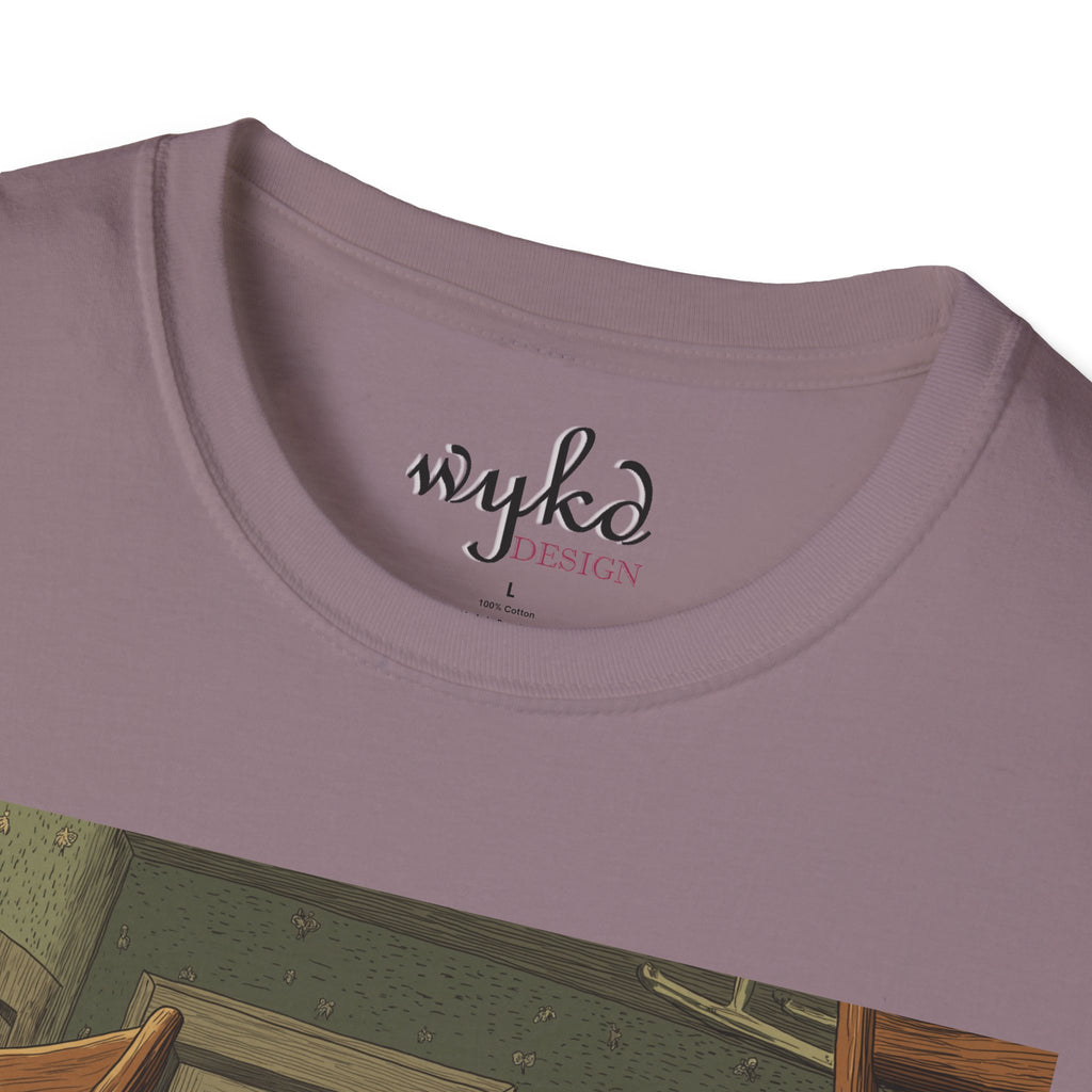 Cat Meme T-Shirt — "WHY?!" Funny Wide-Eyed Cat Graphic Tee