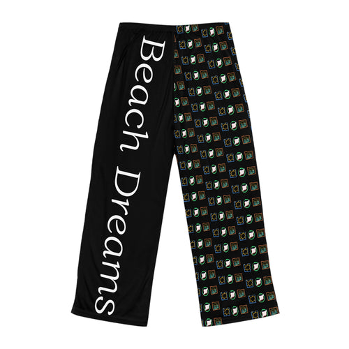 Beach Dreams Pajama Pants — Women's Graphic Sleep Lounge Pants - Black