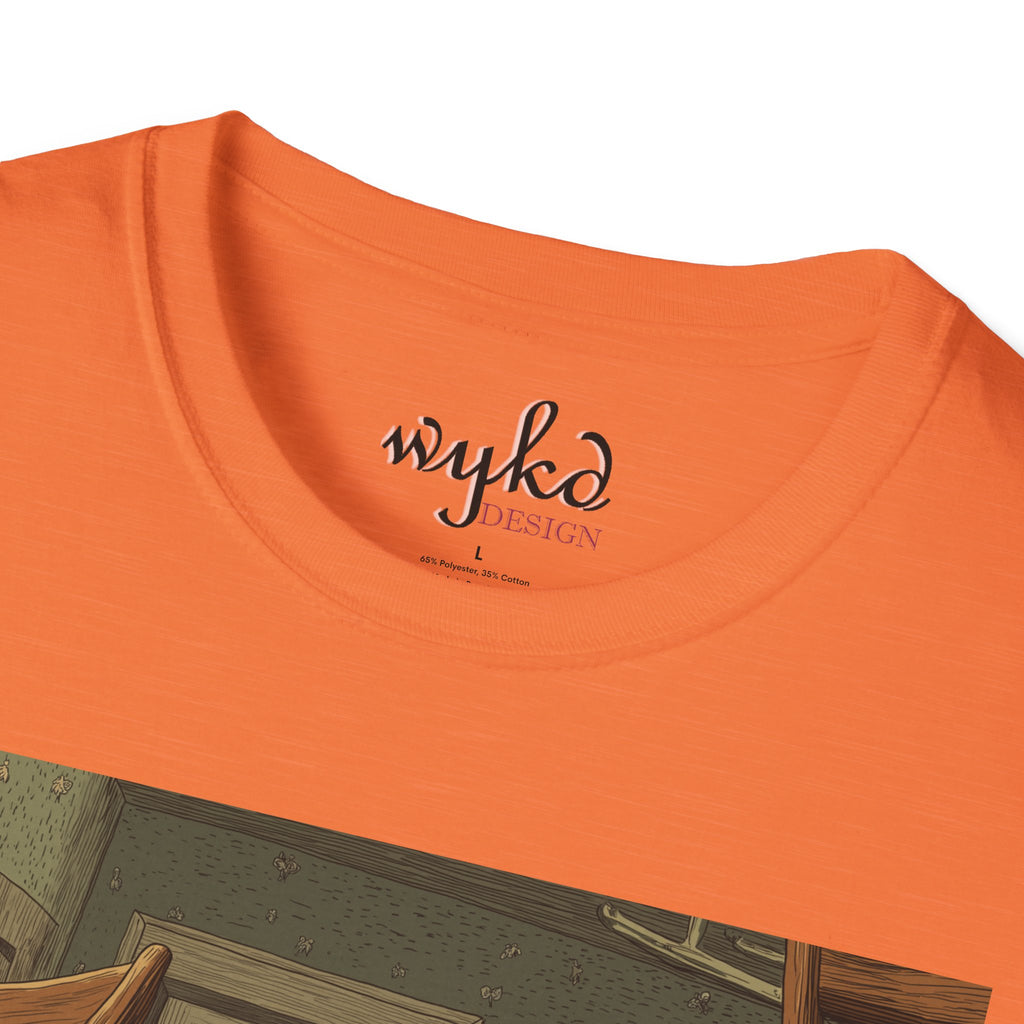 Cat Meme T-Shirt — "WHY?!" Funny Wide-Eyed Cat Graphic Tee