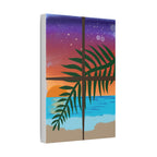 Abstract Rainbow Sunset Splash Satin Canvas Print - Stretched Wall Art