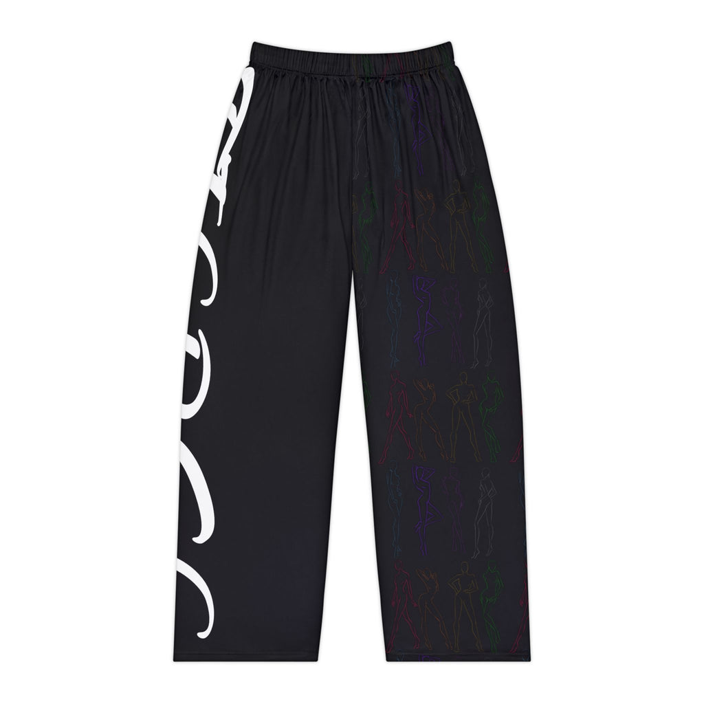 Pajama Pants – Fierce Dreams Black Side Script Loungewear for Women