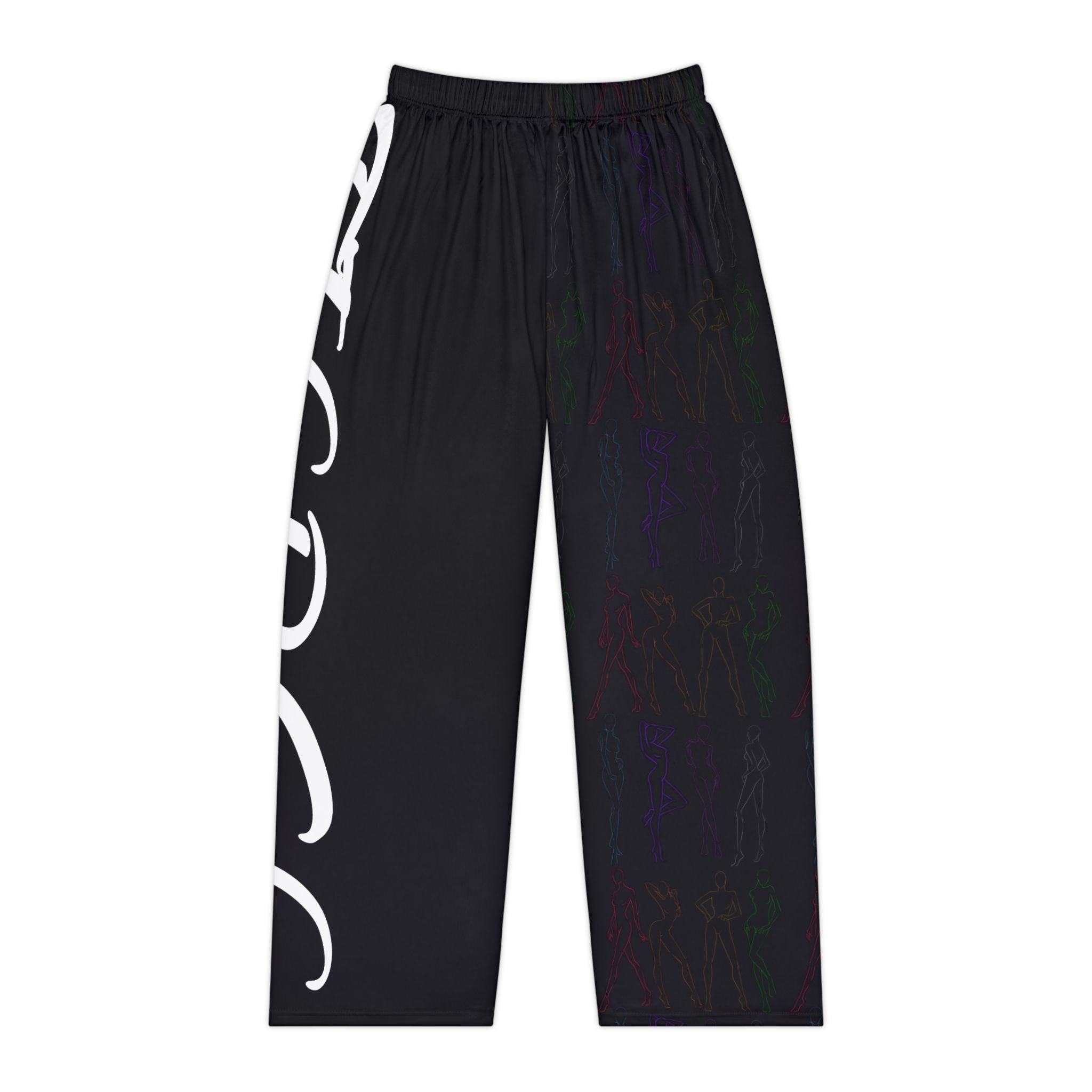 Pajama Pants – Fierce Dreams Black Side Script Loungewear for Women