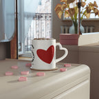 Heart-Shaped Mug — "I Can’t Decide Between Coffee or Kisses" Romantic Coffee Cup