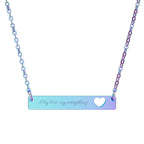 Cutout Heart Bar Necklace –  "My love, my everything"