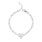 love Paperclip Heart Bracelet –  Gold or Rose Gold Chain