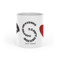 Heart-Shaped Mug — "I Can’t Decide Between Coffee or Kisses" Romantic Coffee Cup