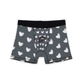Heart Pattern Men’s Boxers — Red Kiss Drk Grey Underwear