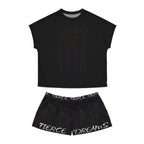 Women's 'Fierce Dreams' Short Pajama Set - Soft Black Sleepwear
