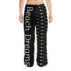 Beach Dreams Pajama Pants — Women's Graphic Sleep Lounge Pants - Black