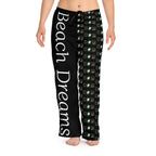 Beach Dreams Pajama Pants — Women's Graphic Sleep Lounge Pants - Black