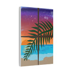 Abstract Rainbow Sunset Splash Satin Canvas Print - Stretched Wall Art