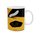 Cat In A Box Ceramic Mug — Cute Animal Coffee Cup (11oz, 15oz)